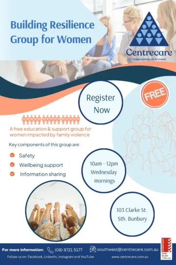 Centrecare Bunbury Building Resilience Group for Women 2026