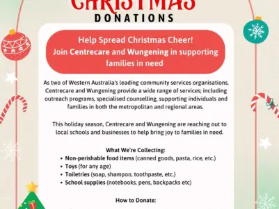 Centrecare Wungening Christmas Donations 2024 WEB